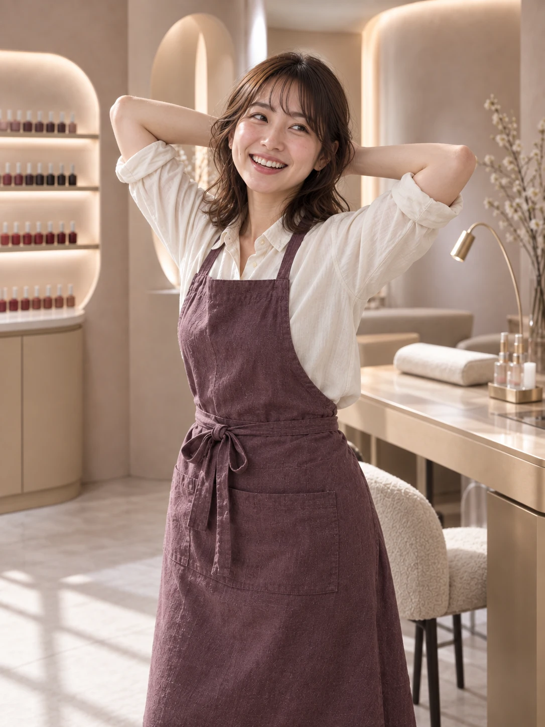 Saraのサロンでのオフショット