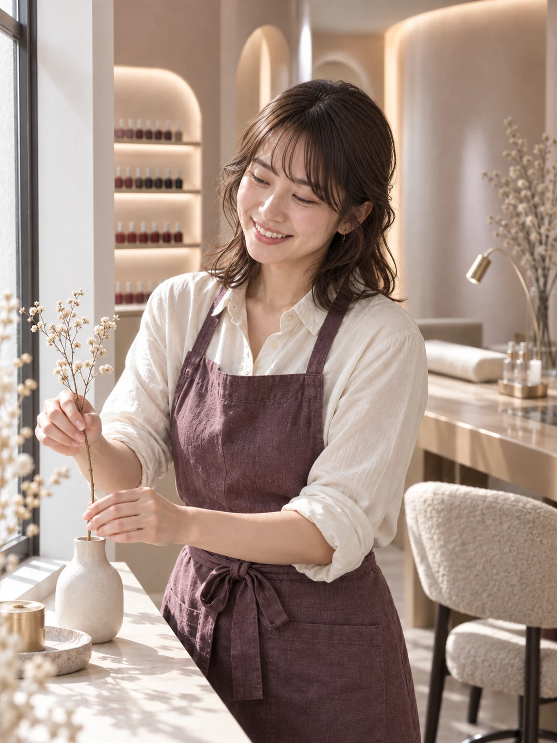 Saraのサロンでのオフショット